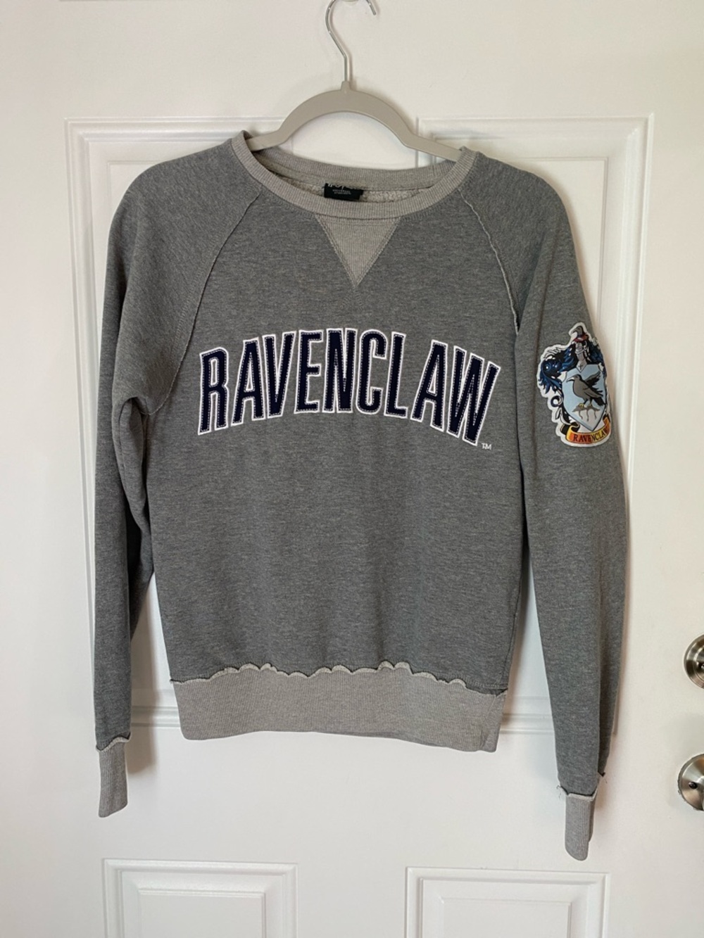 Ravenclaw Wizarding World of Harry Potter Embroidered Grey Crewneck Sweatshirt
